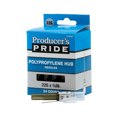 Image showing  Disposable Livestock Needles, 22 Gauge x 3/4 in., 24-Pack