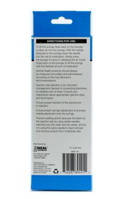 Image showing  PH Livestock Needle and Syringe Combo pk., 18 Gauge x 1 in., 12cc, 4-Pack