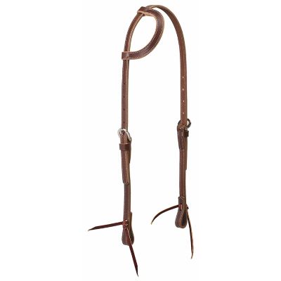 Weaver Leather Latigo Leather Flat Sliding Ear Headstall