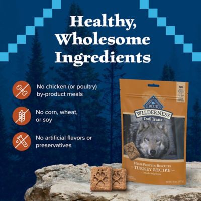 Image showing 5 th Blue Buffalo Wilderness Trail Treats High Protein Grain-Free Turkey Flavor Crunchy Dog Biscuits, 10 oz.