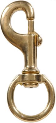 Hillman Round Swivel Eye Bolt Snap, Brass, 1-1/4 in. x 4-3/4 in.