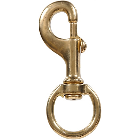 Hillman Round Swivel Eye Bolt Snap Brass (1-1/4in. x 4-3/4in.) -1 Pack
