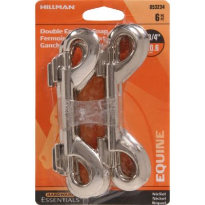 Image showing  Hardware Essentials 4-3/4 in. Double Ended Bolt Snap, Nickel, 6-Pack