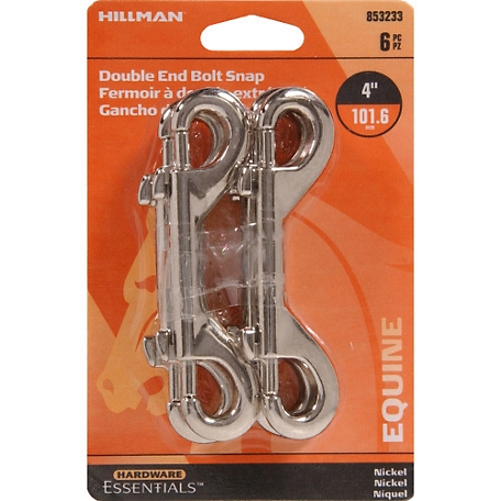 4 Snap Hooks - Double Ended - Nickle Plated