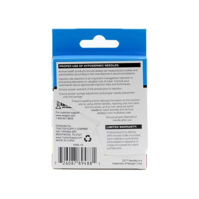 Image showing  Aluminum Hub D3 Livestock Needles, 20 Gauge x 1 in., 6-Pack