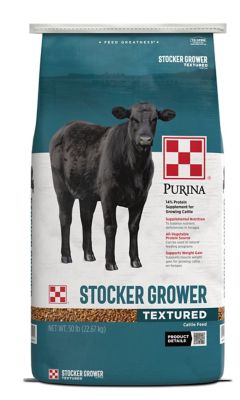 Purina Stocker Grower Textured Beef Cattle Feed, 50 lb. Bag