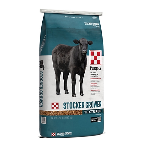 Purina Stocker Grower Textured Beef Cattle Feed, 50 lb. Bag