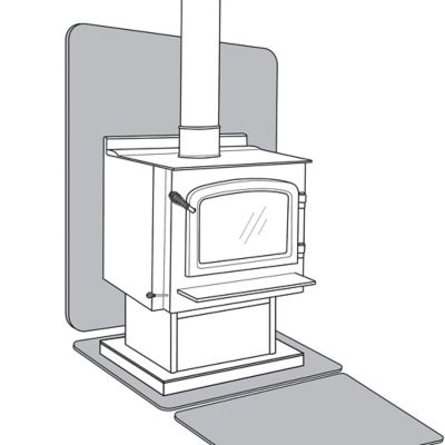 Image showing  32 in. x 42 in. Type 2 Stove Board, Black