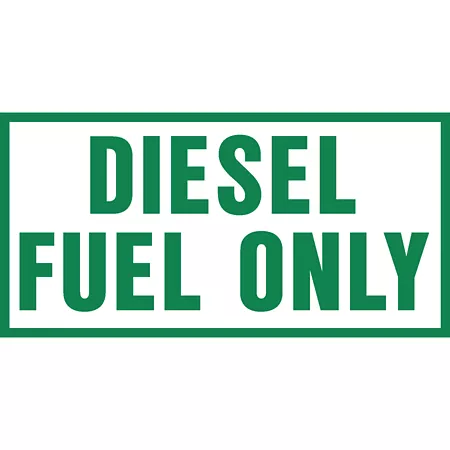 Hazmat Diesel Fuel Only Decal Tractor Decals & Emblems