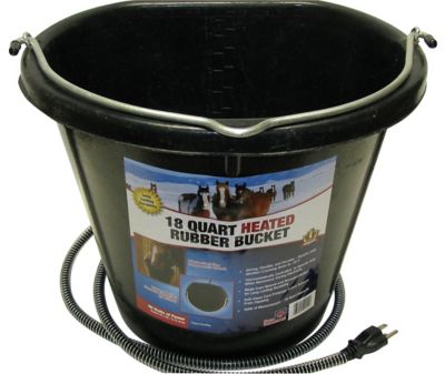 Farm Innovators 18 qt. Heated Flatback Rubber Bucket