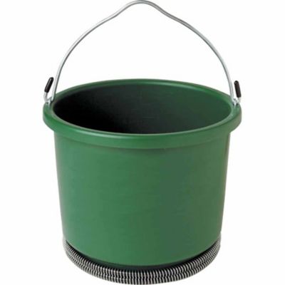 green plastic bucket