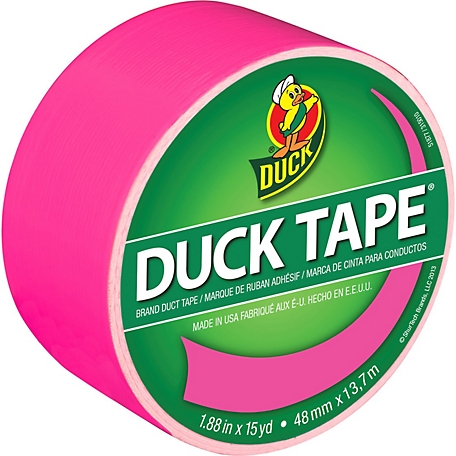 Duck 1.88 in. x 15 yd. Duct Tape, Neon Pink