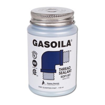 Gasoila Soft-Set Thread Sealant with PTFE, 1/4 pt.