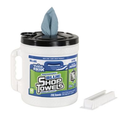 TOOLBOX Blue Shop Towels Big Grip Dispenser, 10 in. x 12 in.