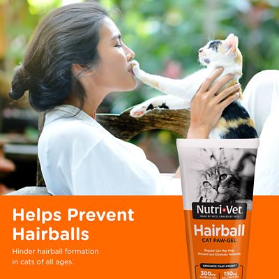Image showing  Hairball Control Paw-Gel for Cats, Salmon Flavor, 3 oz.
