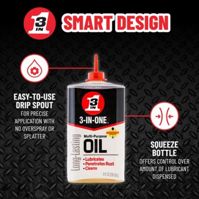 Image showing  8 fl. oz. Multi-Purpose Oil, Versatile Long-Lasting Drip Oil for Cleaning, Lubricating, Rust Prevention