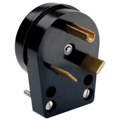 Pass & Seymour 30A 125V Black Travel Trailer Angle Plug
