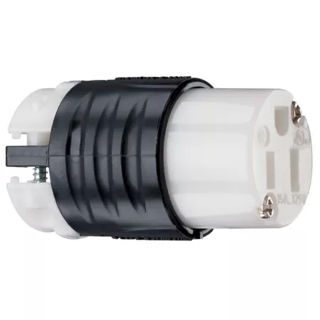 Pass & Seymour 15 Amp Heavy Duty Connector Black/White Electrical Plugs & Connectors