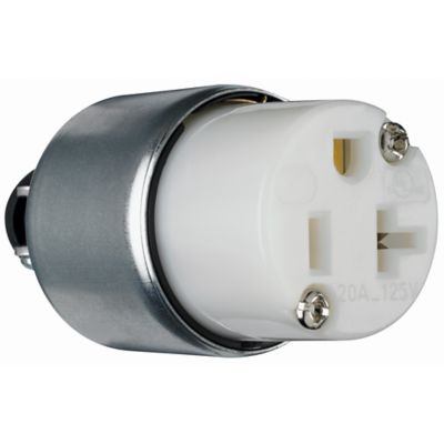 Pass & Seymour 20A 125V Armor Connector, White