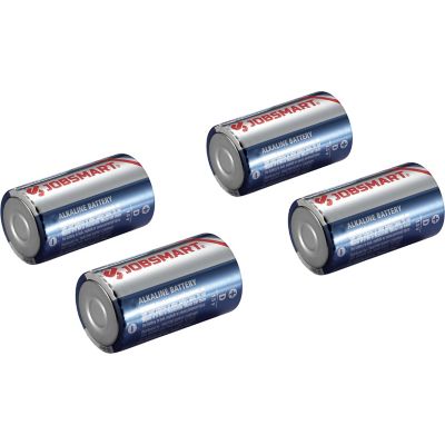 JobSmart 1.5V D Alkaline Batteries, 4-Pack