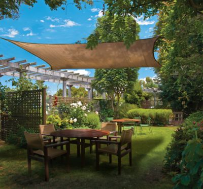 Image showing  16 ft. ShadeLogic Heavyweight Square Sun Shade Sail
