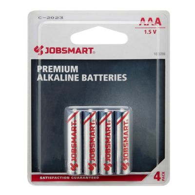 JobSmart 1.5V AAA Alkaline Batteries, 4-Pack