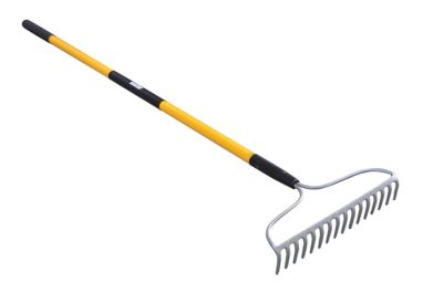 GroundWork 16.75 in. Carbon steel Pro Bow Rake