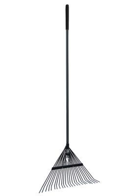 GroundWork 24 in. Carbon Steel Leaf Rake