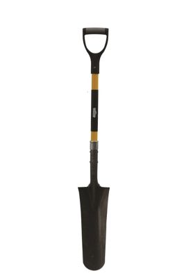 GroundWork 30.7 in. Fiberglass Handle Drain Spade