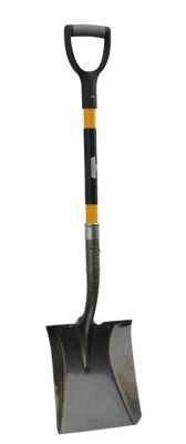 GroundWork 31.7 in. Fiberglass Handle Pro Square Point Shovel with D-Grip