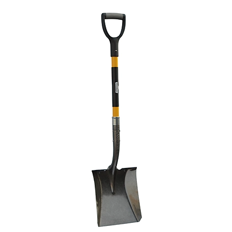 GroundWork 31.7 in. Fiberglass Handle Pro Square Point Shovel with D-Grip