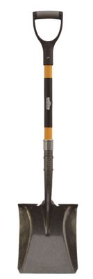Image showing  31.7 in. Fiberglass Handle Pro Square Point Shovel with D-Grip
