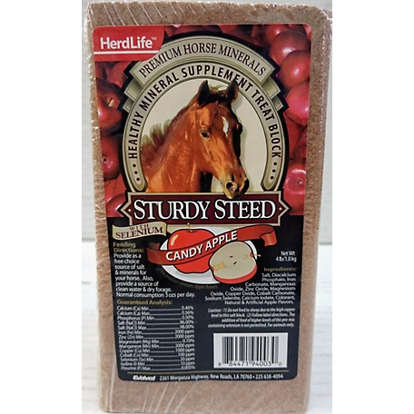 Evolved Habitats Herdlife Sturdy Steed Candy Apple Horse Treats, 4 lb.