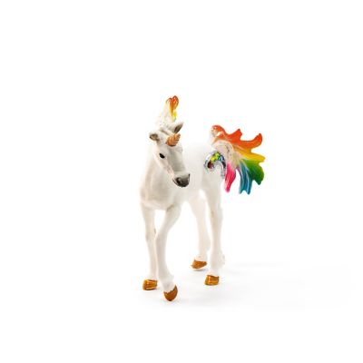 Image showing  Rainbow Unicorn Foal Toy Figurine