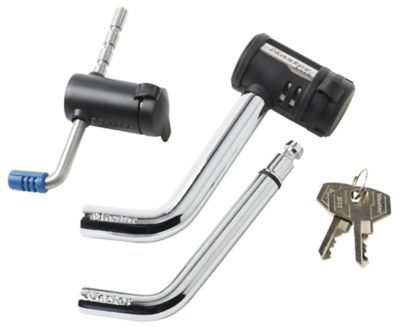 Master Lock 1/2 in. (13mm) and 5/8 in. (16mm) Stainless Steel Receiver Locks with Adjustable Coupler Latch Lock