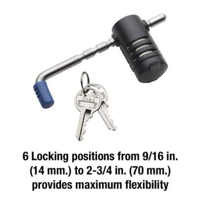 Image showing  9/16 in. to 2-3/4 in. Adjustable Stainless Steel Trailer Coupler Latch Lock