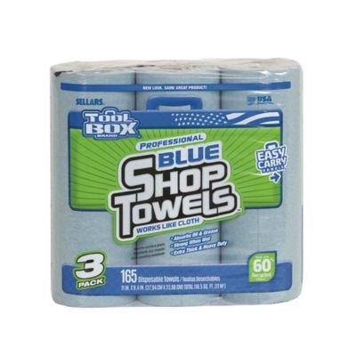 TOOLBOX Blue Shop Towel Rolls, 3 ct.