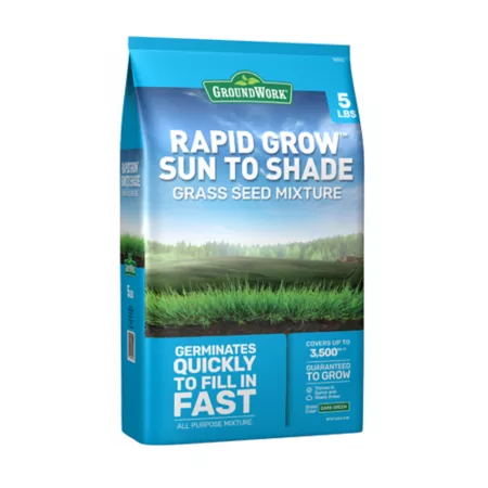 GroundWork 5 lb 3 500 sq ft Sun and Shade Coated Grass Seed Mix Northern Grass Seed