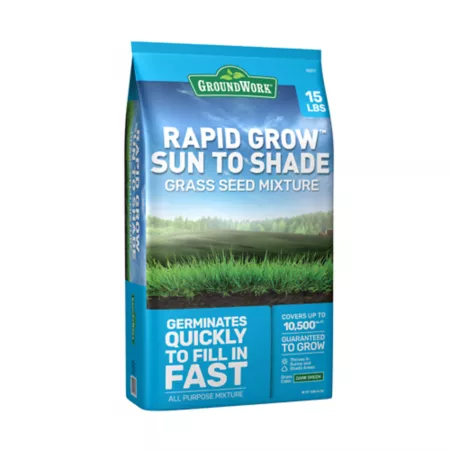 GroundWork 15 lb 10 500 sq ft Sun and Shade Coated Grass Seed Mix Northern Grass Seed