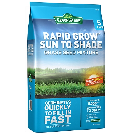 GroundWork 5 lb. Rapid Grow Sun to Shade Mix Coated Grass Seed, South