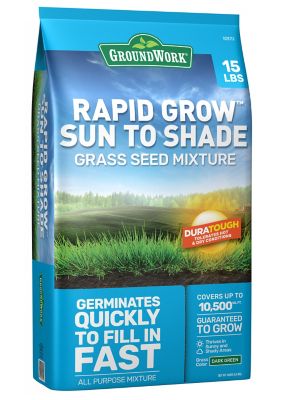 GroundWork 15 lb. Rapid Grow Sun to Shade Mix Grass Seed, South