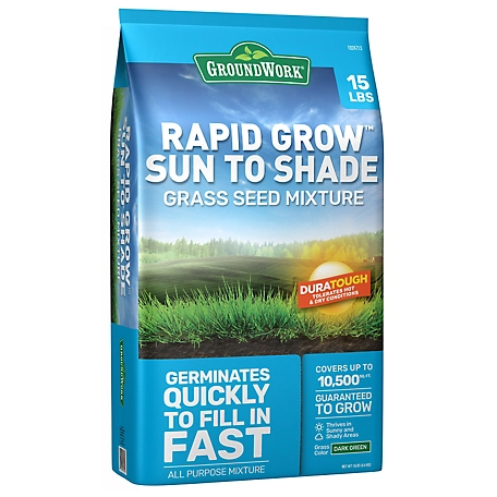 GroundWork 15 lb. Sun and Shade Coated Grass Seed Mix, South