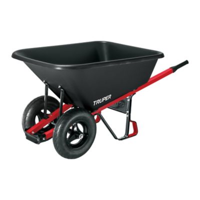 8 cu ft. Poly Tray Dual Block Pneumatic Wheelbarrow