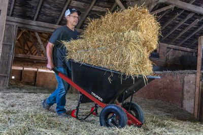Image showing  8 cu ft. Poly Tray Dual Block Pneumatic Wheelbarrow