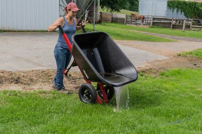 Image showing  8 cu ft. Poly Tray Dual Block Pneumatic Wheelbarrow