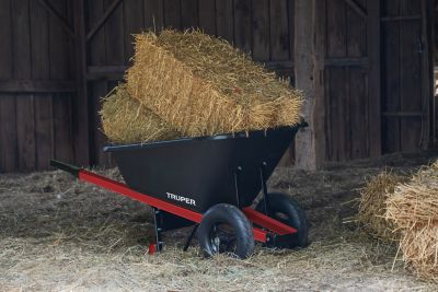Image showing  8 cu ft. Poly Tray Dual Block Pneumatic Wheelbarrow