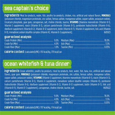 Image showing 5 th Purina Friskies Seafood Favorites All Life Stages Salmon, Whitefish and Tuna Pate Wet Cat Food Variety pk., 5.5 oz., 32 Cans