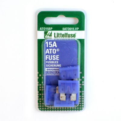 Littelfuse 15A ATO Blade Fuses, 5 pc.