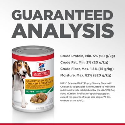 Image showing  Puppy Savory Chicken and Vegetables Stew Wet Dog Food, 12.8 oz. Can