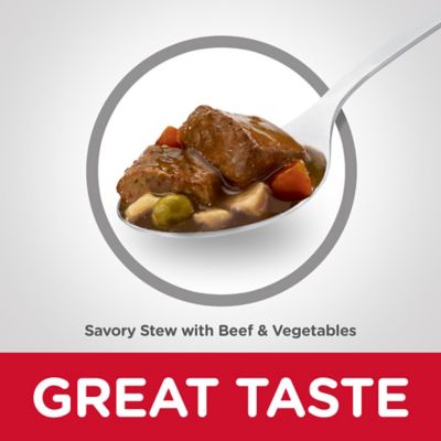 Image showing  Adult Savory Beef/Vegetables Stew Recipe Wet Dog Food, 12.8 oz.